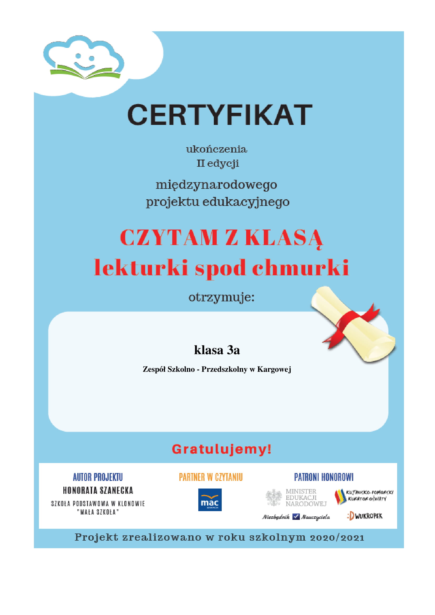 Certyfikat Kl3a